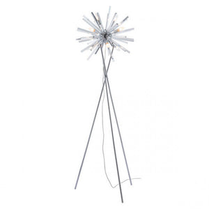 Silver Chrome Office Floor Lamp on Tripod