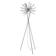 Load image into Gallery viewer, Silver Chrome Office Floor Lamp on Tripod
