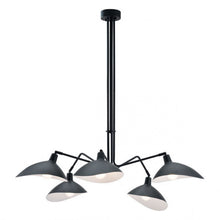 Load image into Gallery viewer, Adjustable Black &amp; White Scoop-Style Hanging Office Light
