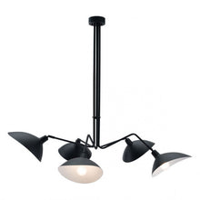 Load image into Gallery viewer, Adjustable Black &amp; White Scoop-Style Hanging Office Light
