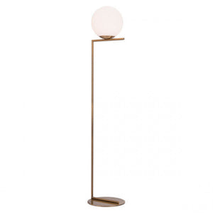 Stunning Minimalist Floor Lamp of Brushed Brass