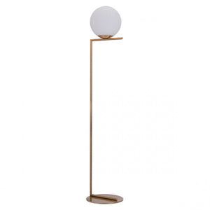 Stunning Minimalist Floor Lamp of Brushed Brass