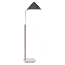 Load image into Gallery viewer, Black &amp; Gold Office Floor Lamp w/ Marble Base
