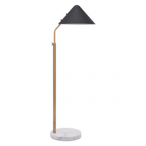 Black & Gold Office Floor Lamp w/ Marble Base
