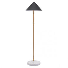 Load image into Gallery viewer, Black &amp; Gold Office Floor Lamp w/ Marble Base

