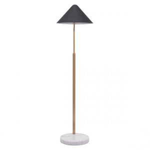 Black & Gold Office Floor Lamp w/ Marble Base