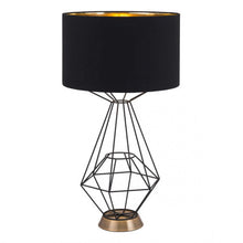 Load image into Gallery viewer, Diamond-Shaped Open Design Desk Lamp w/ Black Shade
