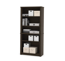 Load image into Gallery viewer, Modern U-shaped Premium Office Desk with Hutch in Dark Chocolate
