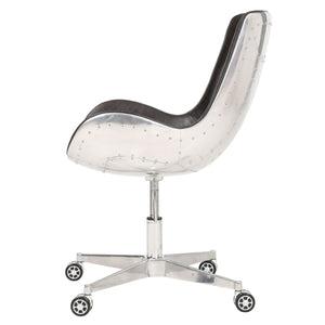 Stylish Distressed Caramel Office Chair in Scoop Style