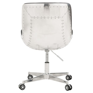 Stylish Distressed Caramel Office Chair in Scoop Style