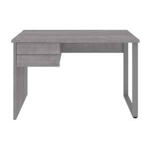 Petite 47" Office Desk in Platinum Gray with U-Shaped Metal Leg