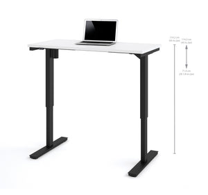 48" Sit-Stand Electric Height Adjustable Office Desk in White (28" - 45" H)