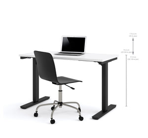 48" Sit-Stand Electric Height Adjustable Office Desk in White (28" - 45" H)