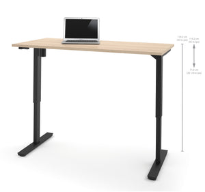 60" Sit-Stand Electric Height Adjustable Office Desk in Northern Maple (28" - 45" H)