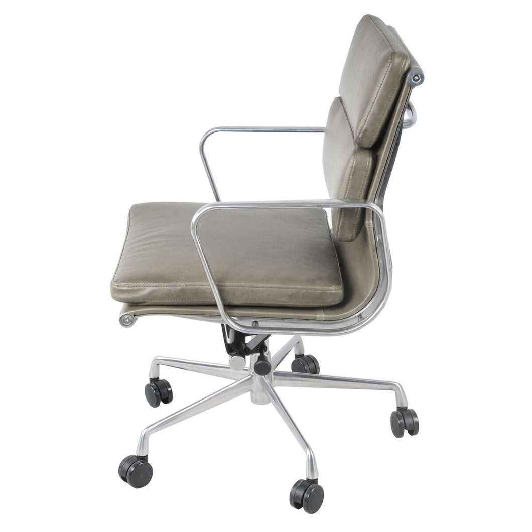 Low-Back Padded Office Chair in Vintage Smoke