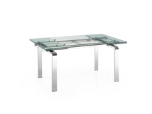Load image into Gallery viewer, 63&quot; Steel &amp; Glass Adjustable Conference Table
