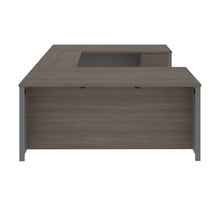 Load image into Gallery viewer, Premium 71&quot; Bark Gray and Slate U-shaped Desk
