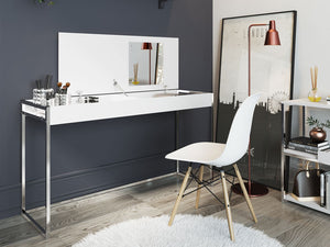 Flip-Top White Modern Desk