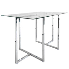 Load image into Gallery viewer, Steel &amp; Glass 48&quot; Petite Geometric Conference Table
