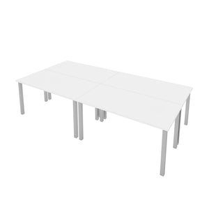 60" White Modular Conference Table or 4 Desk Set