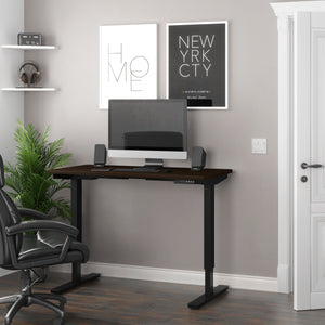 48" Office Desk with Electric Height Adjustment from 28 - 45" in Dark Chocolate