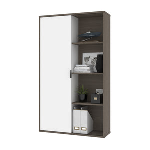 Bark Gray & White 36" Bookcase