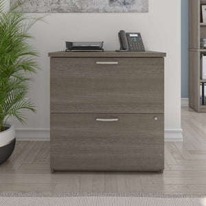 Delicate 28" Bark Gray Locking File Cabinet