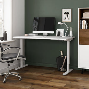 White 60" Adjustable Height Standing Desk