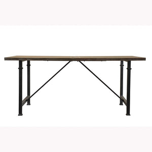 Sleek 72" Executive Desk in Grey Reclaimed Finish