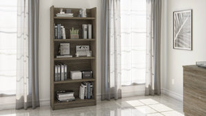 68" Open-top Bookcase in Walnut Gray