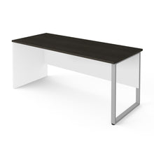 Load image into Gallery viewer, Minimalistic Executive 71&quot; Desk in Deep Gray and White
