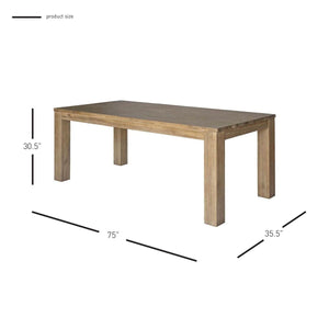 75" Solid Acacia Wood Executive Office Desk or Meeting Table