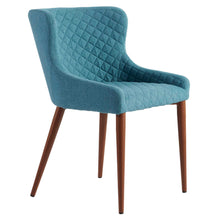 Load image into Gallery viewer, Set of 2 Blue Guest or Conference Chairs w/ Stitched Pattern
