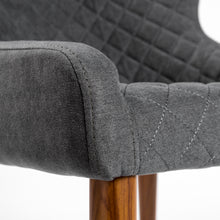 Load image into Gallery viewer, Set of 2 Gray Guest or Conference Chairs w/ Stitched Pattern
