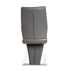 Modern Charcoal Leatherette Guest or Conference Chairs (Set of 2)