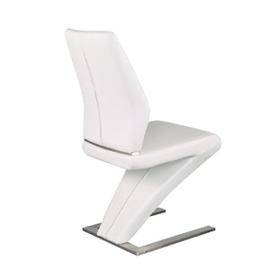 Modern White Leatherette Guest or Conference Chairs (Set of 2)