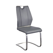 Load image into Gallery viewer, Gray Leatherette and Stainless Steel Guest or Conference Chair (Set of 2)
