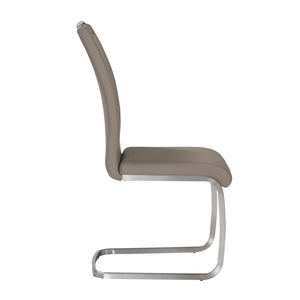 Practical Gray Leatherette Guest or Conference Chair (Set of 4)