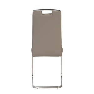 Practical Gray Leatherette Guest or Conference Chair (Set of 4)