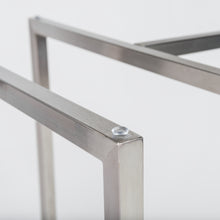Load image into Gallery viewer, Clear Glass &amp; Brushed Stainless Steel 42&quot; Meeting Table
