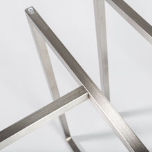 Load image into Gallery viewer, Clear Glass &amp; Brushed Stainless Steel 42&quot; Meeting Table
