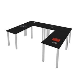 Black Modular 4-Piece 48" Desk Set