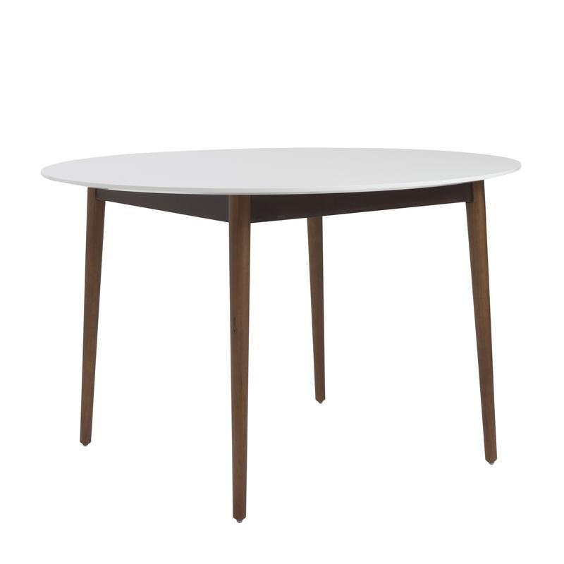 Stylish Round White Matte and Ash Meeting Table