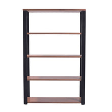 Load image into Gallery viewer, Walnut and Matte Black 48&quot; Ergonomic Desk
