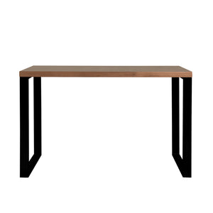 48" Walnut and Matte Black Modern Desk