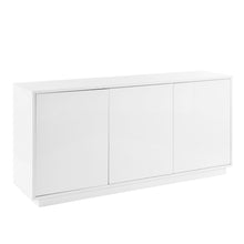 Load image into Gallery viewer, White Lacquer 65&quot; Credenza with 9 Shelves
