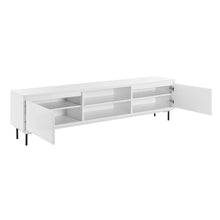 Load image into Gallery viewer, 79&quot; Credenza in Matte White and Brass
