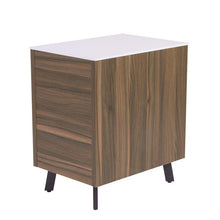 Load image into Gallery viewer, Charming 2-Drawer Walnut w/ White Top Office Filing Cabinet
