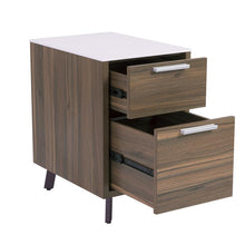 Load image into Gallery viewer, Charming 2-Drawer Walnut w/ White Top Office Filing Cabinet
