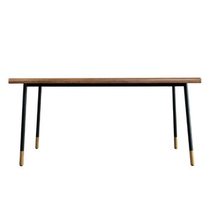 63" Solid Poplar Desk with Black Base and Bronze Accents